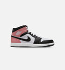 Air Jordan 1 Mid Mens Lifestyle Shoe - White/Rust Pink/Black